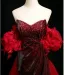Sexy Bling Bling Burgundy Sequins Evening Dresses 2025 Trumpet / Mermaid Strapless Sleeveless Backless Floor-Length / Long Evening Party Formal Dresses