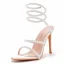 Sexy White Pearl Ankle Strap Summer Evening Party Womens Sandals 2023 10 cm Stiletto Heels Open / Peep Toe Sandals High Heels