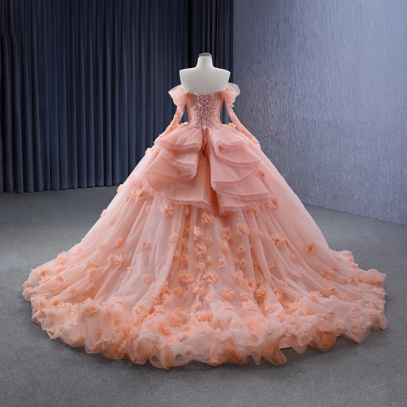 Candy Pink Ruffle Gown
