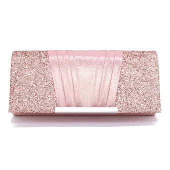 Chic Beautiful Candy Pink Glitter Sequins Evening Party Clutch Bags 2023
