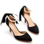Charmant Dunkelgrün Perle Knöchelriemen Schleife Abend Sandalen Damen 2023 7 cm Stilettos Spitzschuh Sandaletten Hochhackige