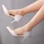 Elegant White Rhinestone Prom Womens Sandals 2023 7 cm Stiletto Heels Pointed Toe Womens Shoes High Heels