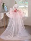 Dazzling Blushing Pink Beading Appliques Sequins Birthday Short Flower Girl Dresses 2026 Ball Gown Square Neckline Sleeveless Backless Bow