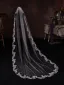 Élégant Blanche En Dentelle Fleur Mariage Tulle châle 2025