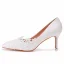 Elegant White Lace Flower Wedding Shoes 2023 7 cm Stiletto Heels Pointed Toe Wedding Pumps High Heels Wedding Shoes