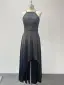 Modest / Simple Black Asymmetrical Evening Dresses 2024 Zipper Up A-Line / Princess Halter Sleeveless Evening Party Formal Dresses