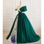 Vintage / Retro Dark Green Beading Lace Flower Prom Dresses 2025 Ball Gown Scoop Neck Short Sleeve Backless Floor-Length / Long Formal Dresses