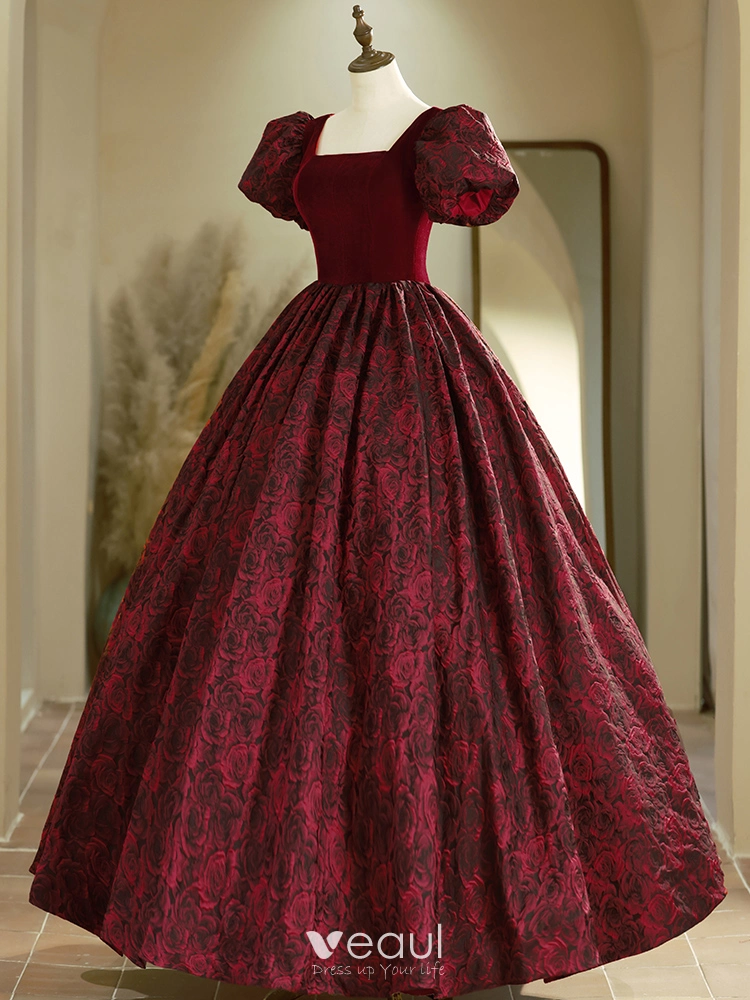 Rose print prom dress 2025