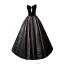 Vintage / Retro Black Glitter Prom Dresses 2023 Ball Gown Strapless Sleeveless Backless Floor-Length / Long Prom Formal Dresses