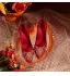 Chinese style Burgundy Satin Rhinestone Pointed Toe Wedding Shoes 2026 8 cm Stiletto Heels Wedding Pumps