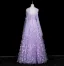 Flower Fairy Lavender Appliques Prom Dresses 2025 A-Line / Princess Strapless Sleeveless Backless Floor-Length / Long Formal Dresses