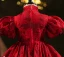 Elegant Burgundy Lace Flower Birthday Flower Girl Dresses 2024 Ball Gown High Neck Short Sleeve Floor-Length / Long