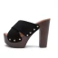 Chic / Beautiful Black Suede Street Wear Womens Sandals 2022 12 cm Thick Heels Open / Peep Toe Sandals High Heels