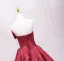 Schöne Burgunderrot Ballkleider 2025 Ballkleid Bandeau Schleife Ärmellos Rückenfreies Lange Ball Festliche Kleider