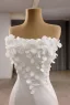 Chic Blanche Appliques Robe De Mariée 2025 Trompette / Sirène De l'épaule Gonflée Manches Courtes Dos Nu Train De Balayage Mariage