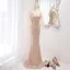 Sparkly White Sequins Evening Dresses 2023 Trumpet / Mermaid V-Neck Short Sleeve Backless Floor-Length / Long Evening Party Formal Dresses