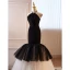 Unusual Black Evening Dresses 2023 Ball Gown Halter Sleeveless Backless Floor-Length / Long Evening Party Formal Dresses