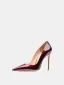 Mode Bordeaux Lakleer Gala Pumps 2025 10 cm Naaldhakken / Stiletto Spitse Neus Pumps Hoge Hakken