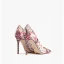 Mote Multi-Farger Lær Slangeskinn Print Aften Pumps 2023 10 cm Stiletthæler Spisse Pumps Høyhælte