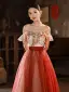 Charmant Rouge Perlage Paillettes Robe De Soirée 2022 Princesse De l'épaule Sans Manches Dos Nu Longue Soirée Robe De Ceremonie