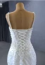 High-end White Handmade  Beading Pearl Wedding Dresses 2023 Ball Gown Spaghetti Straps Sleeveless Backless Floor-Length / Long Wedding