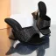 Summer Fashion Pool Blue Street Wear Rhinestone Womens Sandals 2022 9 cm Crystal Stiletto Heels Open / Peep Toe Sandals High Heels