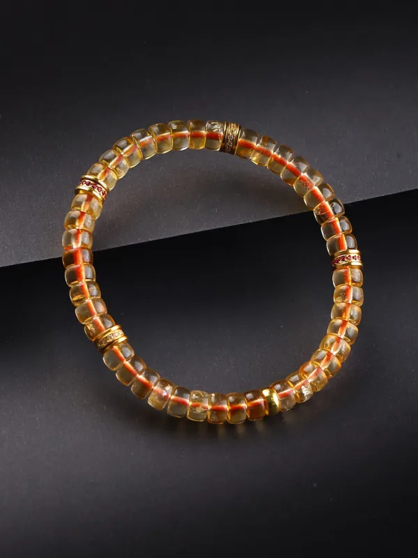 Stunning Yellow Handmade Natural Crystal Bracelet Accessories 2026
