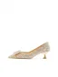 Sparkly Gold Rhinestone Sequins Wedding Shoes 2026 Leather 5 cm Stiletto Heels Pointed Toe Wedding Pumps High Heels