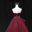 Mode Haut de Gamme Bordeaux Noeud Robe De Bal 2023 Robe Boule Bustier Sans Manches Dos Nu Longue Promo Robe De Ceremonie