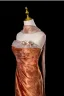 Sexy Gold Printing Evening Dresses 2025 Trumpet / Mermaid Strapless Sleeveless Backless Sweep Train Formal Dresses