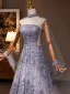 Charming Lavender Beading Rhinestone Prom Dresses 2024 A-Line / Princess Strapless Sleeveless Backless Floor-Length / Long Prom Formal Dresses