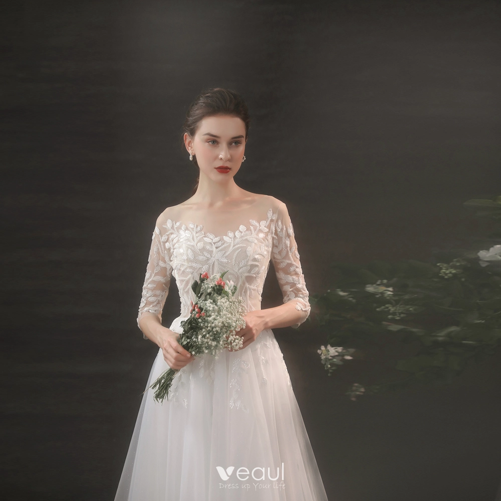 sheer lace formal dress Off Shoulder Sheer Lace Corset Prom Dress – The Dress Outlet main image 1