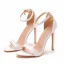 Sexy Schwarz Abend Sandalen Damen 2023 Knöchelriemen 11 cm Stilettos Peeptoes Sandaletten Hochhackige