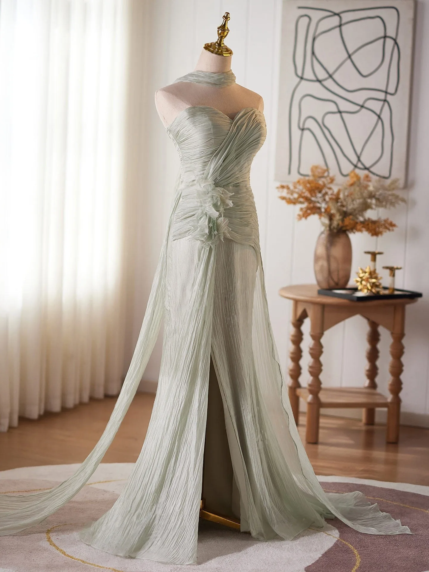 sage green backless dress Brunch Girl Green Maxi Dress – J.Charmaine Boutique main image 0