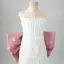 Lovely White Appliques Backless Bow Birthday Flower Girl Dresses 2025 Trumpet / Mermaid Scoop Neck Sleeveless Tea-length Flower Girl Dresses