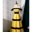 Fashion Yellow Satin Evening Dresses 2023 A-Line / Princess Strapless Sleeveless Backless Floor-Length / Long Evening Party Formal Dresses