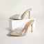 Sexy Summer Silver Evening Party Rhinestone Womens Sandals 2022 10 cm Stiletto Heels Pointed Toe Sandals High Heels