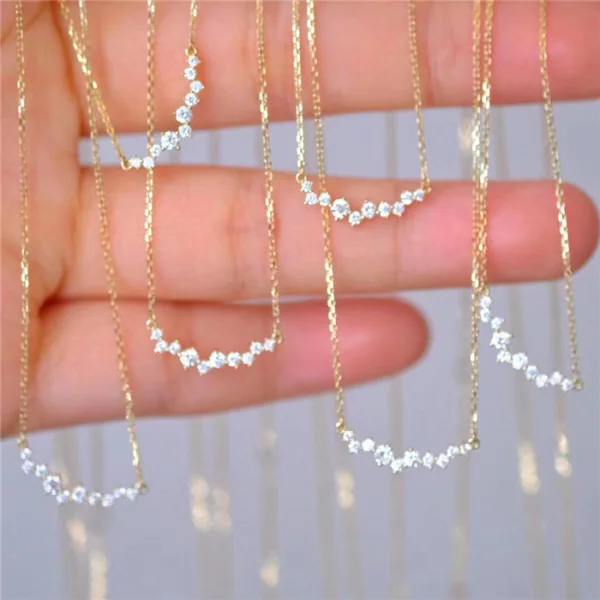 Charming Gold Rhinestone Sterling Silver Prom Necklaces Accessories 2023