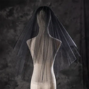Inhabituel Noire Tulle Voile De Mariée 2025