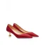 Chinese style Red Leather Wedding Shoes 2026 5 cm Stiletto Heels Pointed Toe Wedding Pumps High Heels