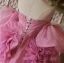 Exaggerated Fuchsia Cascading Ruffles Prom Dresses 2024 Ball Gown Off-The-Shoulder Puffy Short Sleeve Backless Chapel Train Prom Formal Dresses