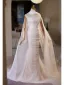 Modest / Simple White Trumpet / Mermaid Wedding Dresses 2024 Strapless Sleeveless Backless Floor-Length / Long Wedding