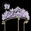 Mooie / Prachtige Hemelsblauw Rhinestone Legering Tiara Bruids Haaraccessoires 2024 Huwelijk