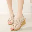 Chic / Beautiful White Summer Street Wear Womens Sandals 2023 7 cm Wedges Open / Peep Toe Womens Sandals
