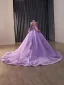 High-end Purple Håndlaget Beading Perle Rhinestone Paljetter Ballkjoler 2026 Ballkjole Kjæreste Uten Ermer Ryggløse Chapel Train Formelle Kjoler