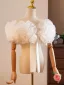 Chic / Beautiful White Handmade  Flower Prom Jackets & wraps shawl 2024