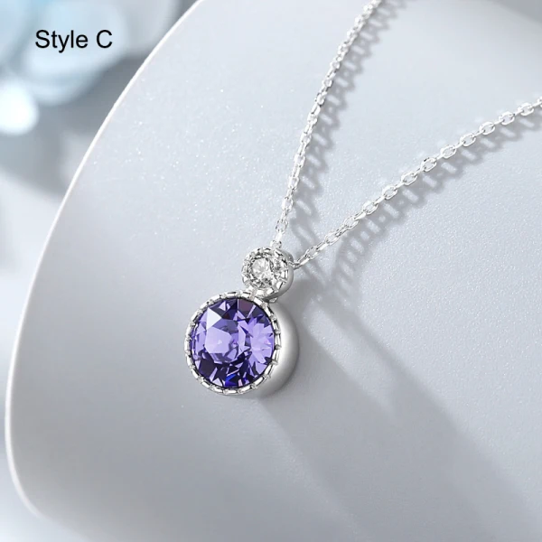 Charming Sky Blue Crystal Sterling Silver Evening Party Necklaces Bracelets 2023 Accessories