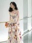 Flower Fairy Multi-Colors Lace Flower Appliques Prom Dresses 2025 A-Line / Princess Spaghetti Straps Sleeveless Backless Floor-Length / Long Formal Dresses