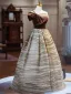 Chic / Beautiful Brown Bow Floor-Length / Long Prom Dresses Ball Gown 2024 One-Shoulder Sleeveless Backless Prom Formal Dresses