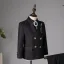 Fashion Black Rhinestone 6-piece Boys Wedding Suits 2025 Long Sleeve Body Jewellery Coat Pants Shirt Tie Vest Wedding